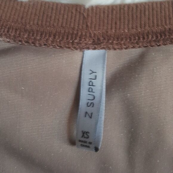 Z Supply The Crushed Velour Rose Gold Vneck Short Sleeve Top Size XS - Picture 5 of 5